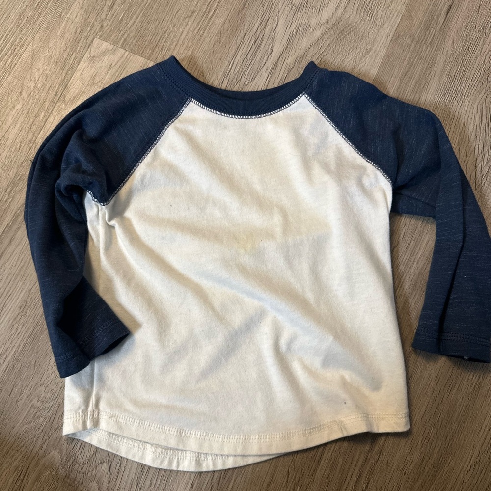Garanimals Navy and White Long Sleeve Raglan Tee